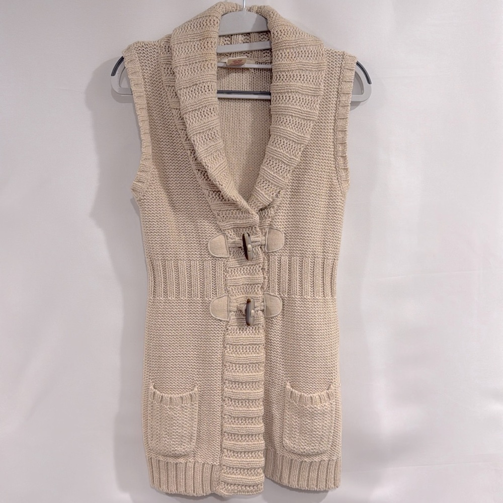 Kaisely Girl’s Knit Beige Vest - Size L (14)